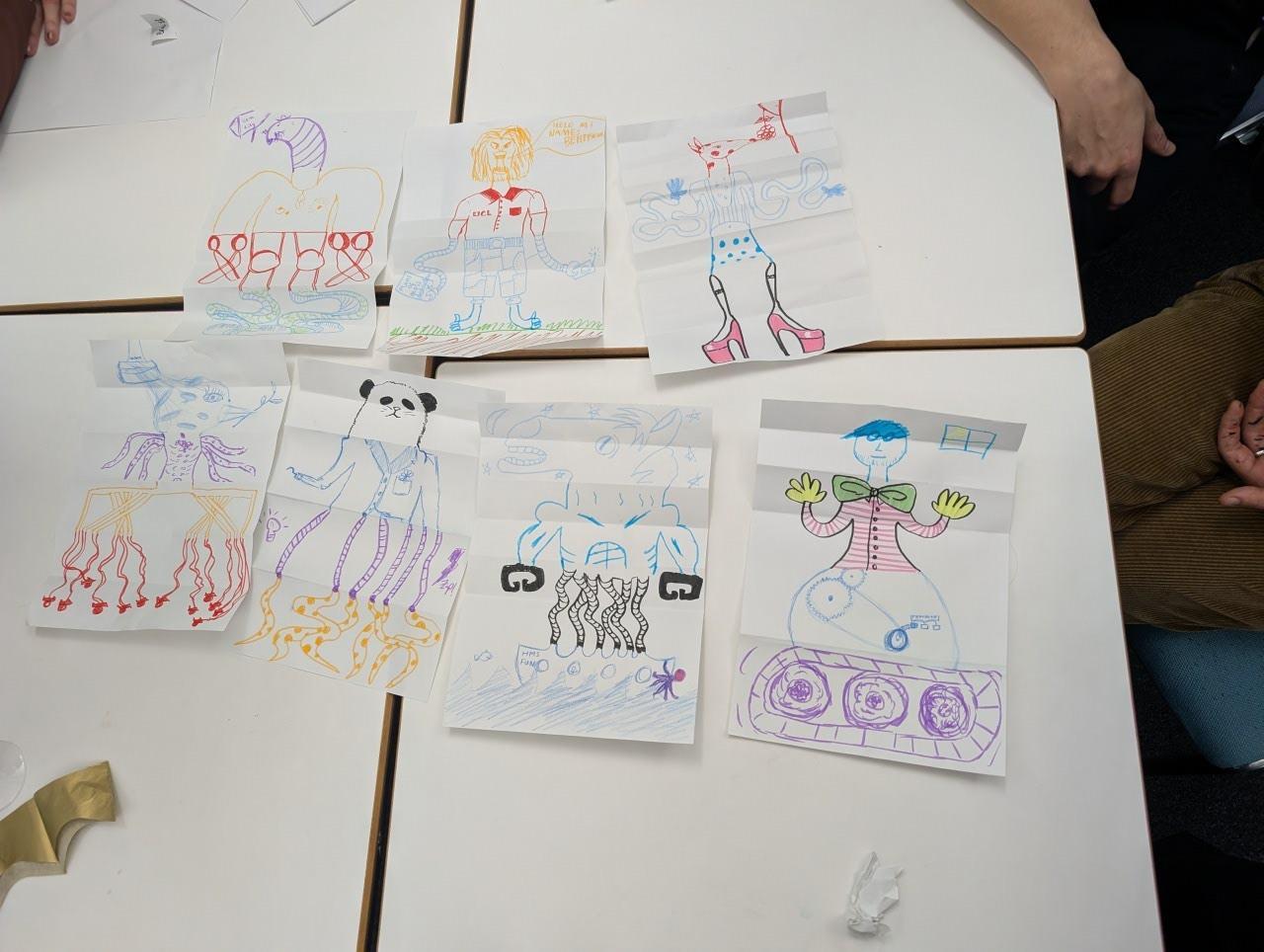 Magnificent Corpse images created by the Fedorec and Barnes groups